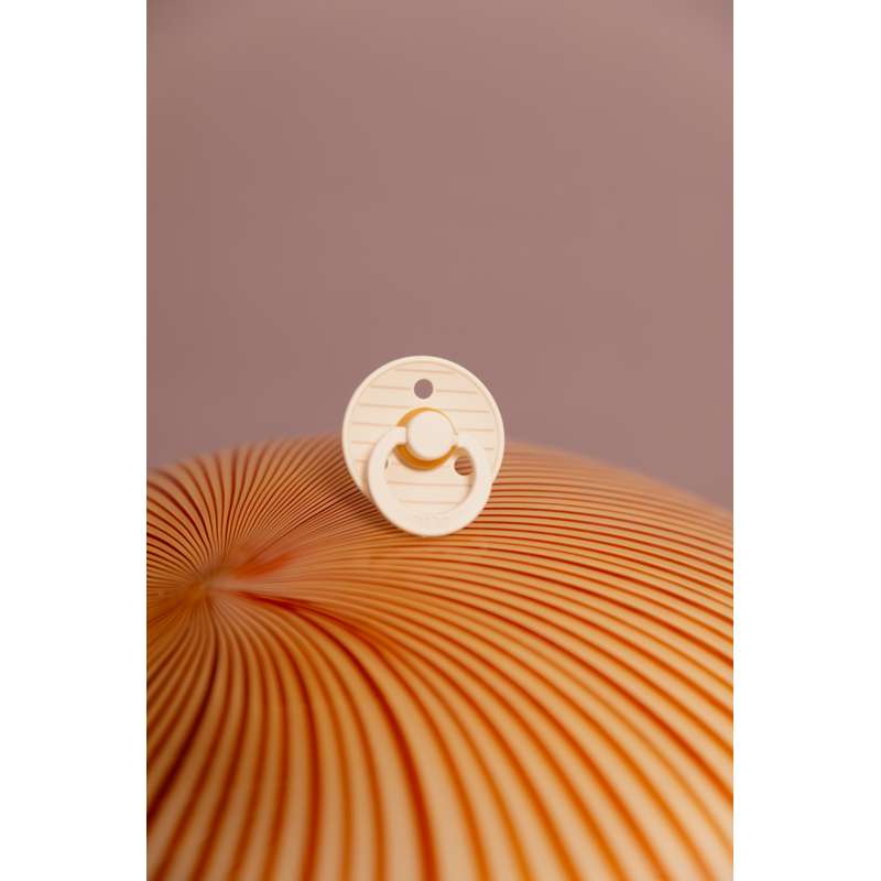 Bibs Round Colour Pacifier - 2-Pack - sz. 2 - natural rubber - Studio - Pin - Ivory/Vanilla