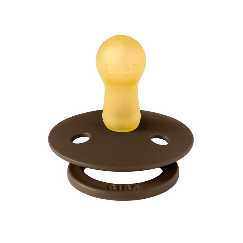 Bibs Round Colour Pacifier - sz. 2 - natural rubber - Mocha