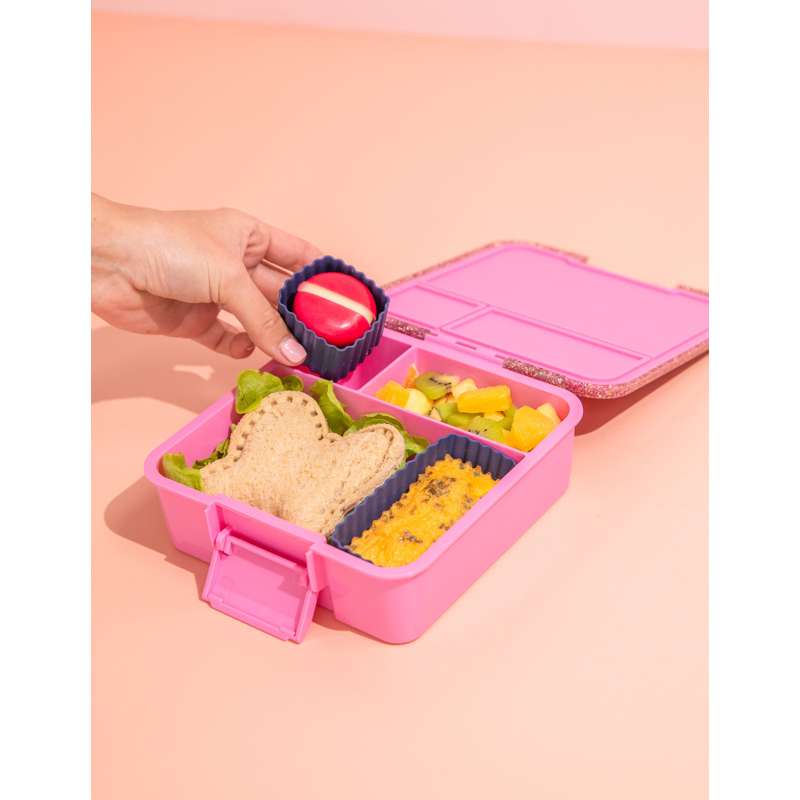 MontiiCo Mieszanka Bento Silikonowe Kubki - 3 szt. - Granatowy