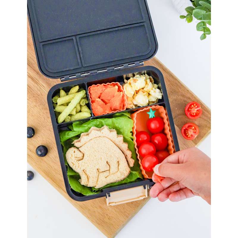 MontiiCo Mieszanka Bento Silikonowe Kubki - 3 szt. - Mandarynka