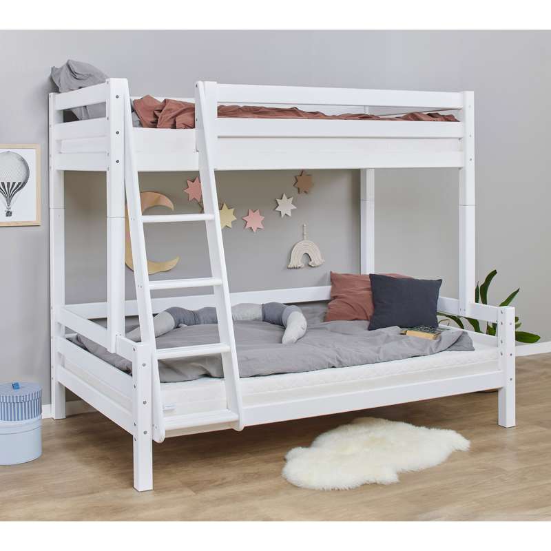 Hoppekids ECO Luxury - Skrå Stige til Køyeseng - Hvit