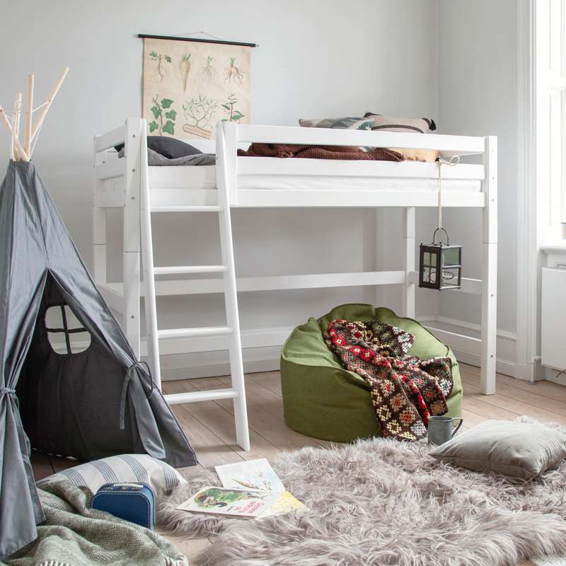 Hoppekids ECO Luxury - Srednji krevet - Koso ljestve - Više veličina - Bijela