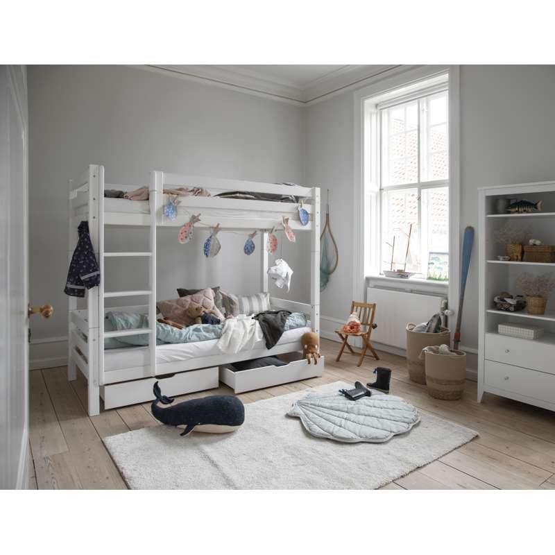 Hoppekids ECO Luxury - Rett Stige til Høy Etageseng - Hvit