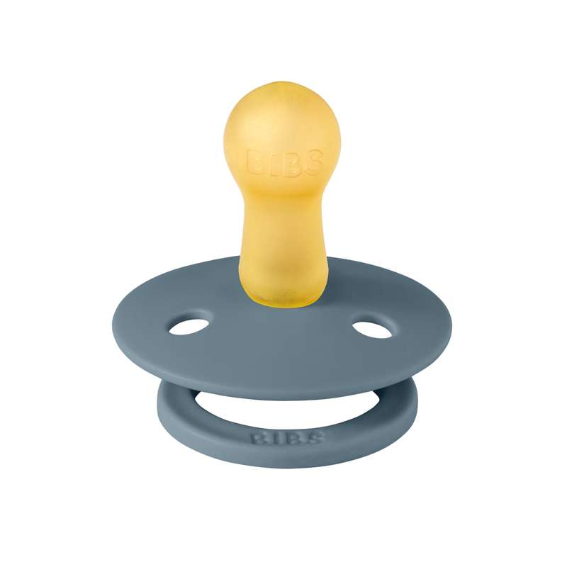 Bibs Round Colour Pacifier - sz. 2 - natural rubber - Petrol