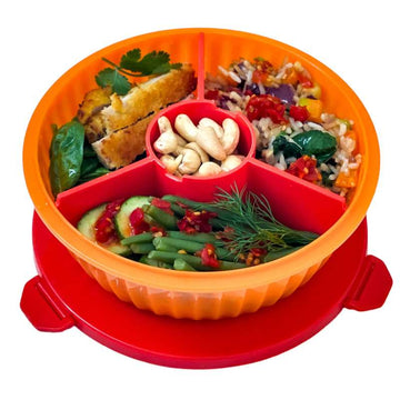 Yumbox Obedová taška - Poke Love Bowl - 4 priehradky - Mandarínková oranžová