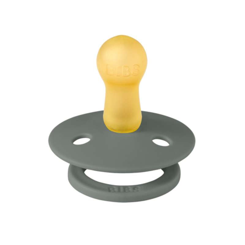 Bibs Round Colour Pacifier - sz. 2 - natural rubber - Pine