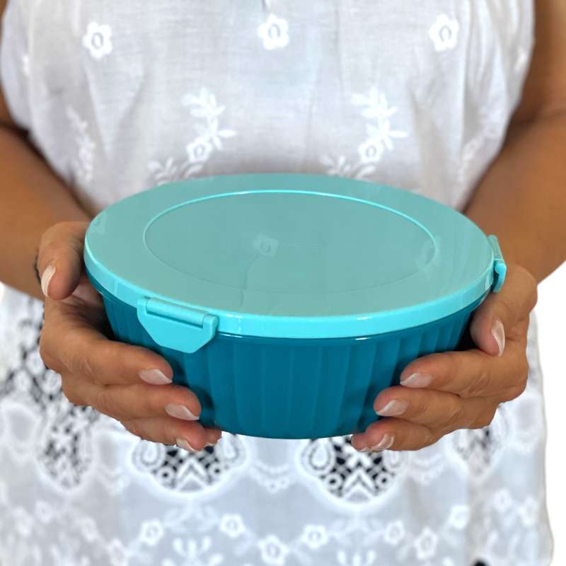 Yumbox Obedová miska - Poke Love Bowl - 4 priehradky - Lagoon Blue