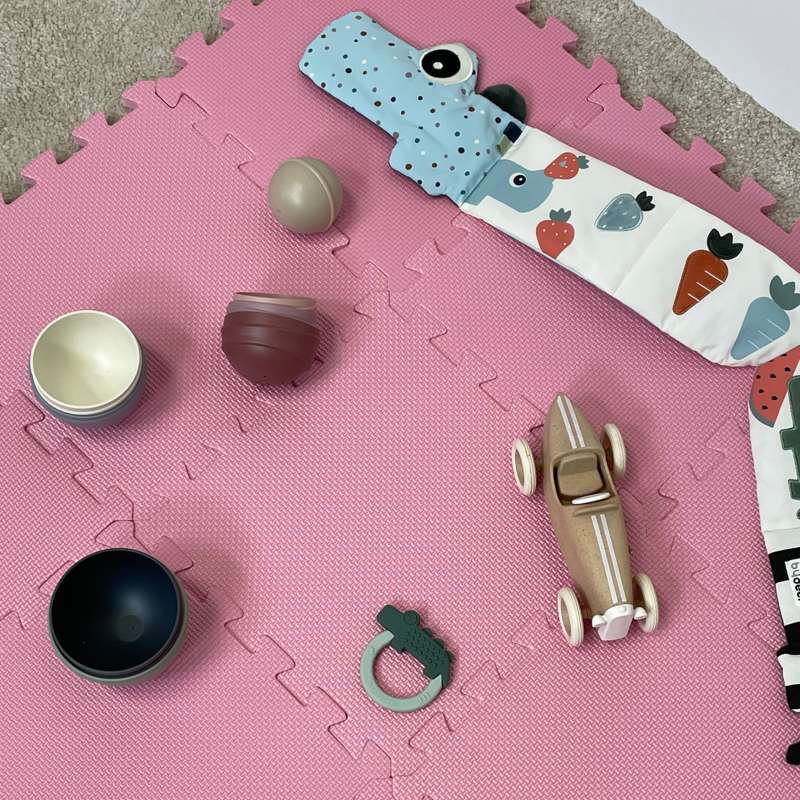 Kid'oh Tappeto Puzzle per Bambini in schiuma (9 pezzi) - Rosa