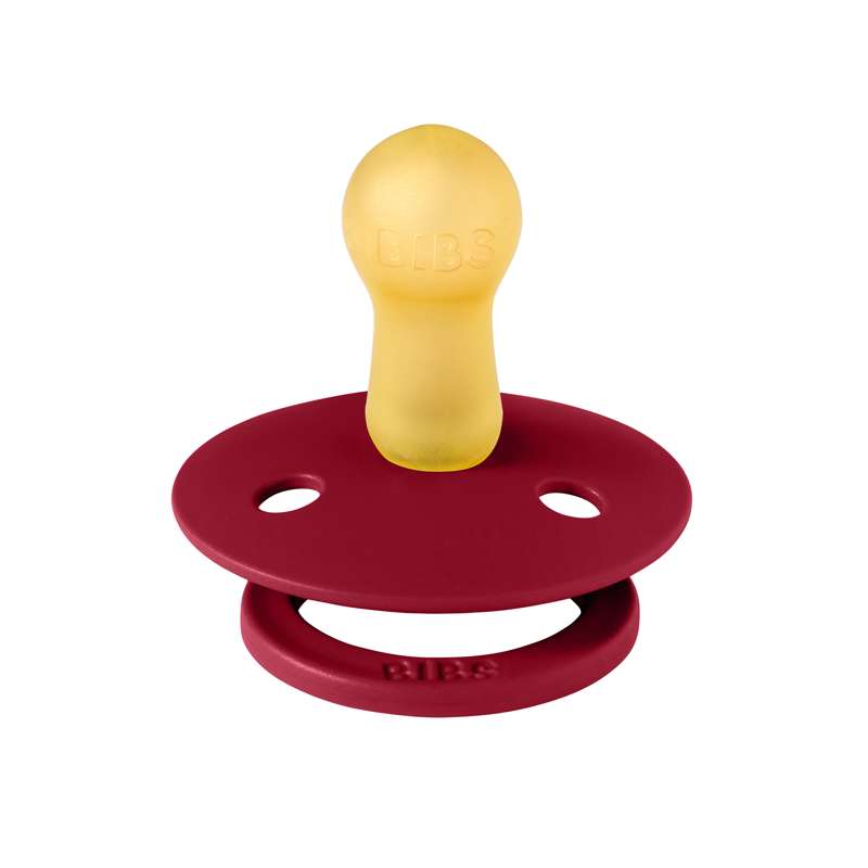 Bibs Round Colour Pacifier - sz. 2 - natural rubber - Ruby