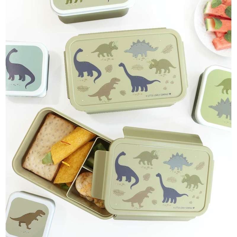 A Little Lovely Company Raumgeteilte Bento Lunchbox - Dinosaur