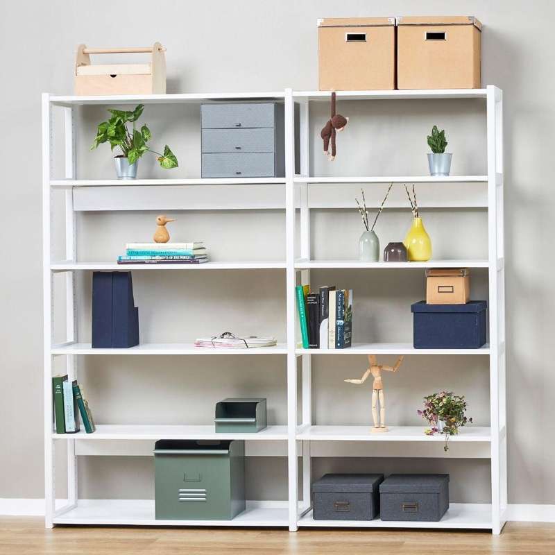 Hoppekids STOREY - Shelf - 1/2 Section with 4 Shelves - Multiple Sizes - White