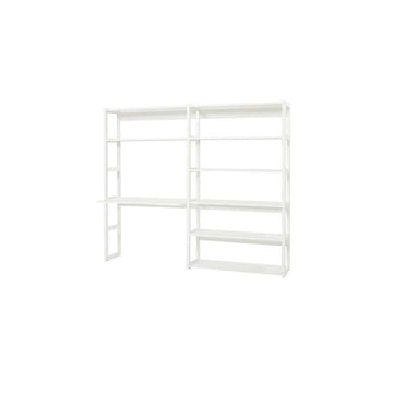 Hoppekids STOREY - Setti m. 8 hyllyllä ja kirjoituslevyllä - 100 cm. - Valkoinen