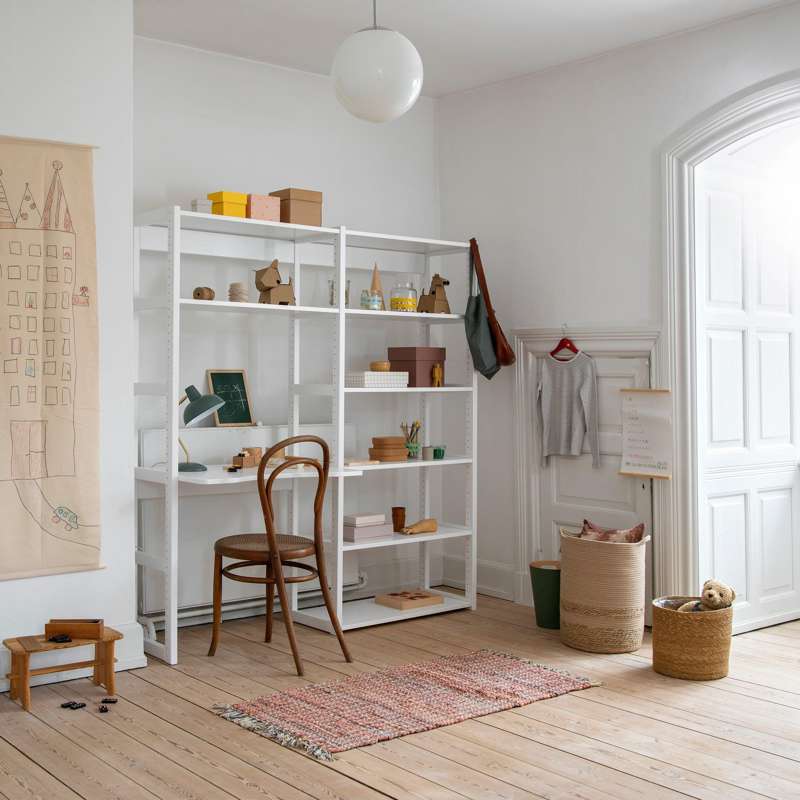 Hoppekids STOREY - Set with 8 Shelves and Writing Board - 100 cm. - White