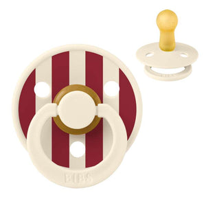 Chupete Bibs Redondo Colour - t. 2 - caucho natural - Estudio - Bloque - Marfil/Rubí