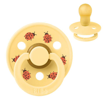 Bibs Round Colour Pacifier - sz. 3 - natural rubber - Studio - Ladybug - Pale Butter