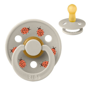 Bibs Rund Colour Schnuller - Gr. 2 - Naturkautschuk - Studio - Marienkäfer - Sand