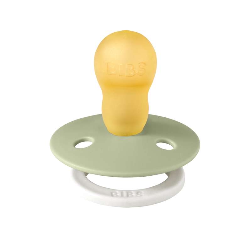 Bibs Round Colour Pacifier - sz. 3 - natural rubber - GLOW - Sage