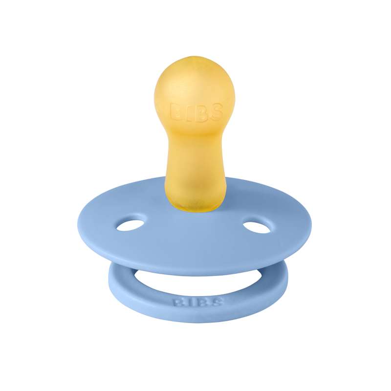 Bibs Round Colour Pacifier - sz. 2 - natural rubber - Sky Blue