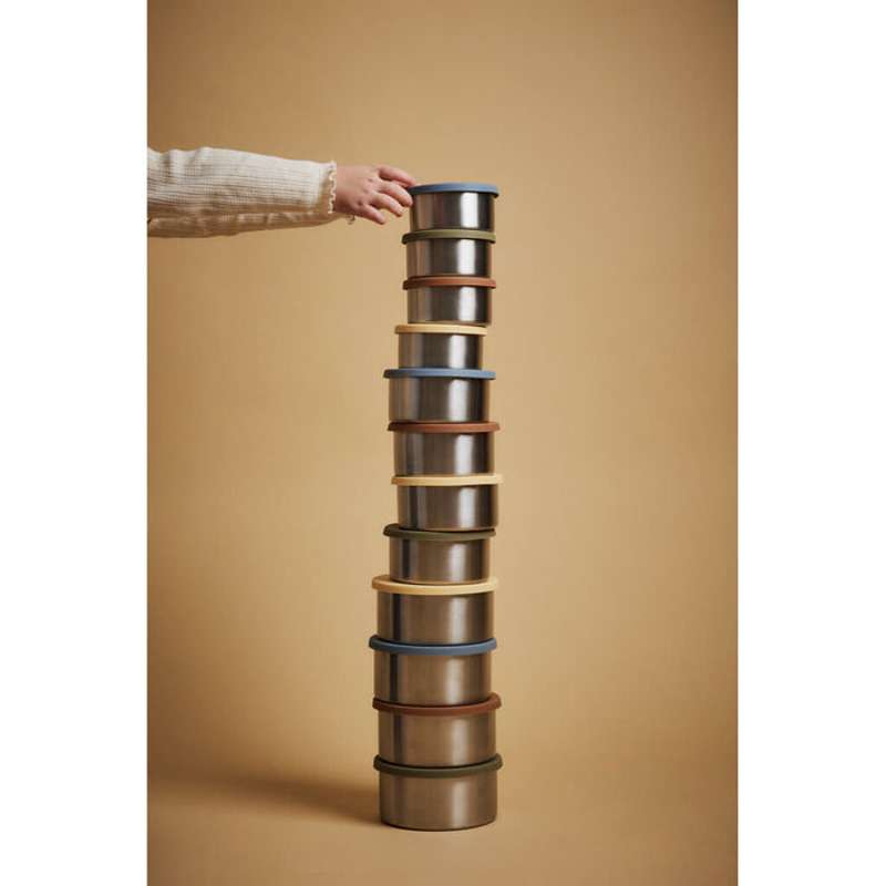 Haps Nordic Trio de recipientes de acero - Grande - Terracota