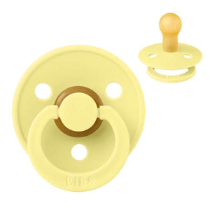 Bibs Kulatý Colour Dudlík - vel. 1 - přírodní guma - Sluneční svit