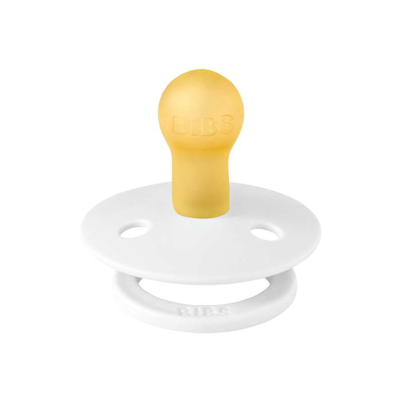 Succhietto Bibs Rotondo Colour - tg. 1 - gomma naturale - Bianco