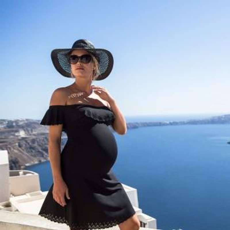 Cache Coeur Bloom pregnancy beach dress - black