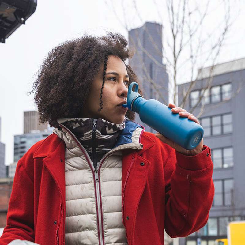 Klean Kanteen Classic Juomapullo - Flip/Seal SportCap - 532ml - Musta