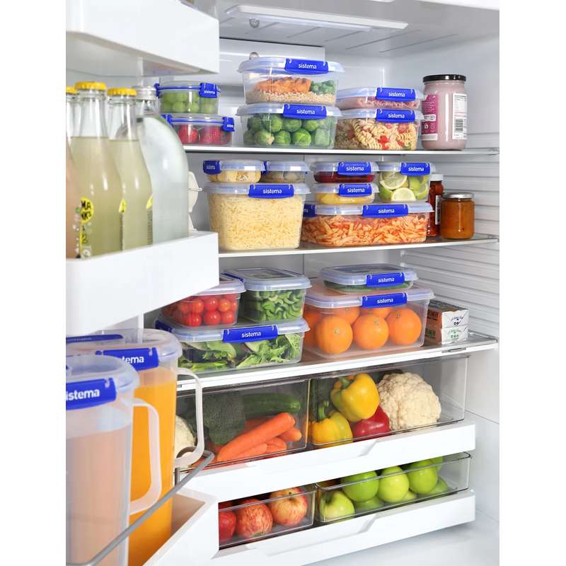 Sistema Food Storage - Clip It Plus - Rectangle - 3-Pack - 2.2L - Blue