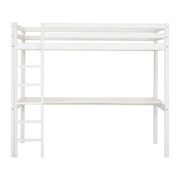 Hoppekids ECO Dream - Високо легло с плот - 90x200 см. - Бяло