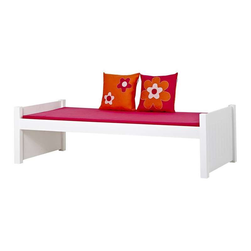 Hoppekids NOAH DELUXE - Småbarnsseng - 2 Mellom Gavler - 90x200cm - Fleksibel Innleggsbunn - Hvit