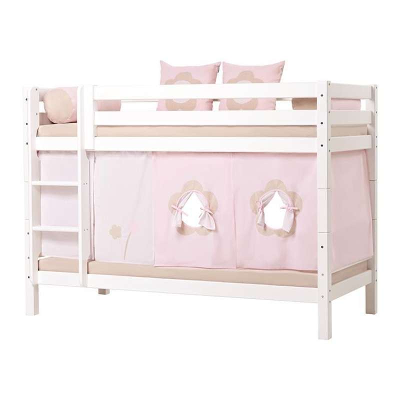 Hoppekids ECO Luxury - Krevet na kat 150 cm. - 90x200 cm. - Fleksibilna podloga za madrac - Bijela