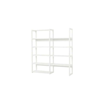 Hoppekids STOREY - Scaffale - 2 Sezioni con 8 Ripiani - Diverse Dimensioni - Bianco