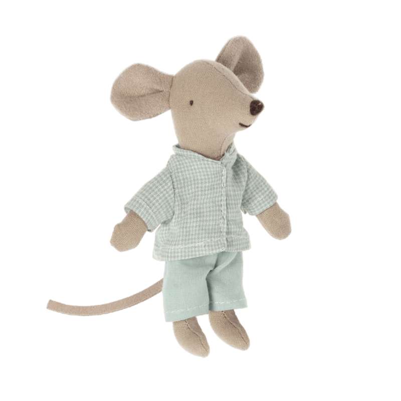 Maileg Kleidung für kleinen Bruder Maus - Blaue Pyjamas