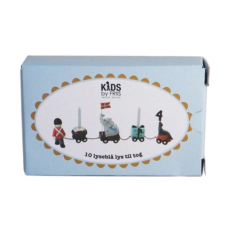 Kids by Friis Velas de aniversário para comboios - azul claro