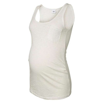 Mamalicious Uusi Sica Jersey Ventetop - Lumivalkoinen