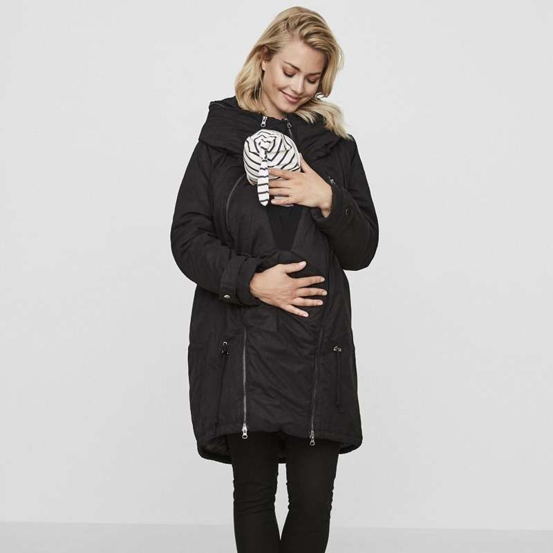 Mamalicious Tikka 3-in-1 Lined Jacket - Black
