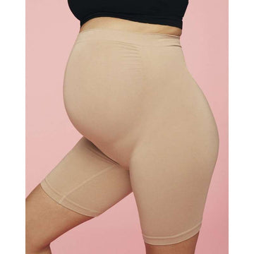 Momkind Vatsatuki - Shorts m. Vatsatuki - Ekologinen bambu - Hiekka