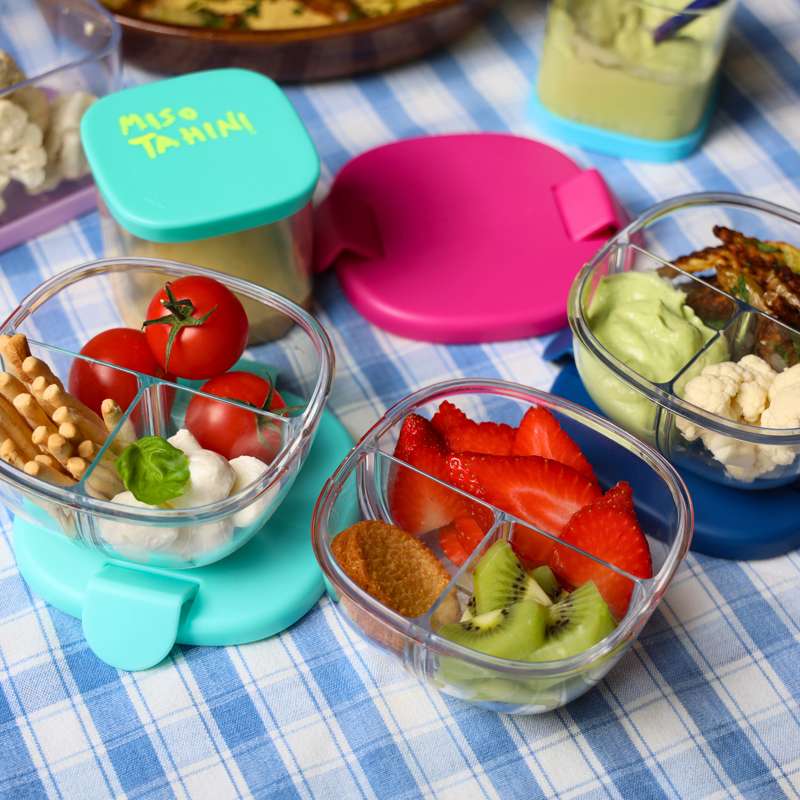 Yumbox Snacková miska - 3 priehradky - Námořní modrá