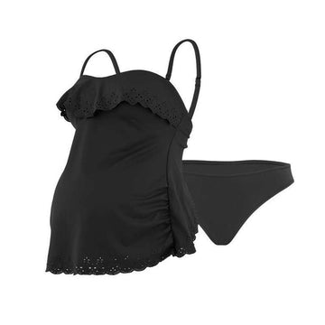 Cache Coeur Bloom graviditetstankini - svart