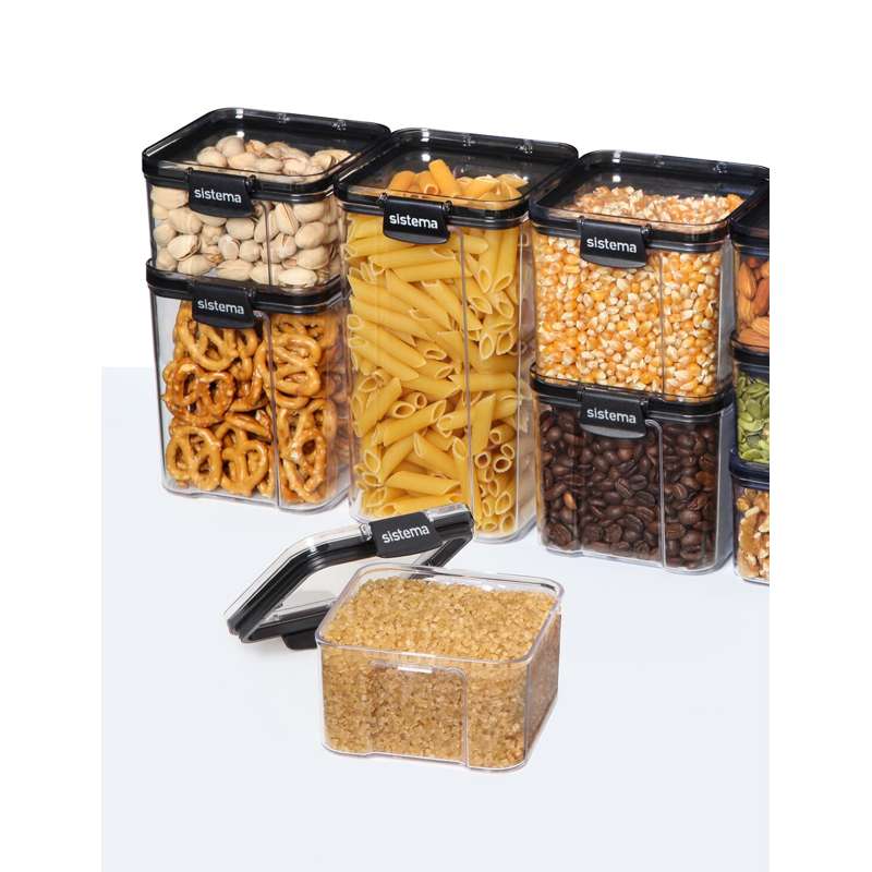Sistema Food storage - Tritan Ultra - Square - 460ml - Black