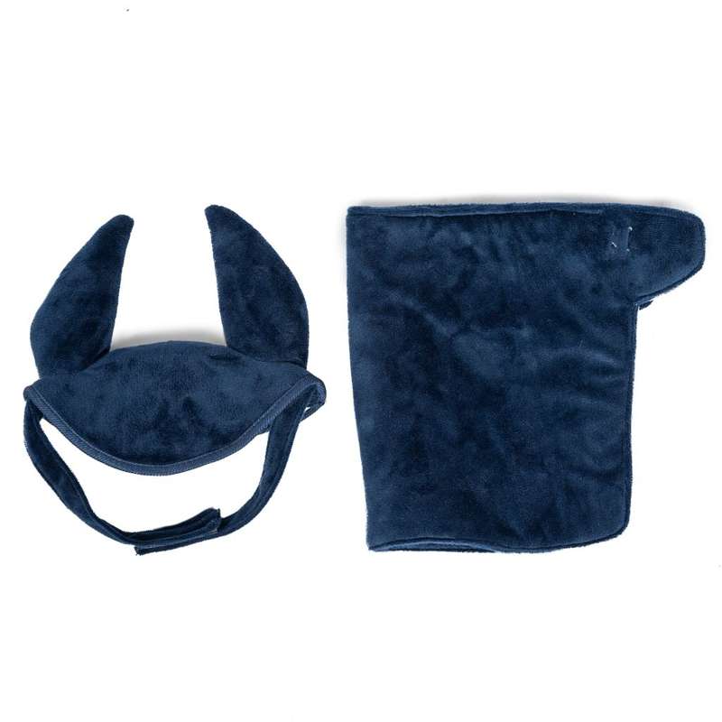 By Astrup Покривало и шапка за коне - Тъмносин