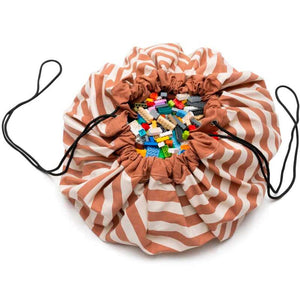 Play & Go 2-in-1 Covor de depozitare / Covor de joacă - Dungi Maro