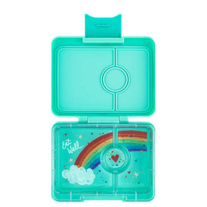 Yumbox Brotdose - Minisnack - 3 Fächer - Miami Aqua/Regenbogen