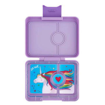Yumbox Matboks - Minisnack - 3 rom - Lavendel Lilla/Unicorn