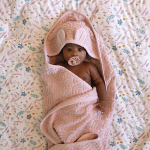 Bath towels and bathrobes 