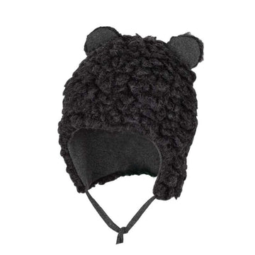 Pure Pure Plush Hat with Ears - Anthracite