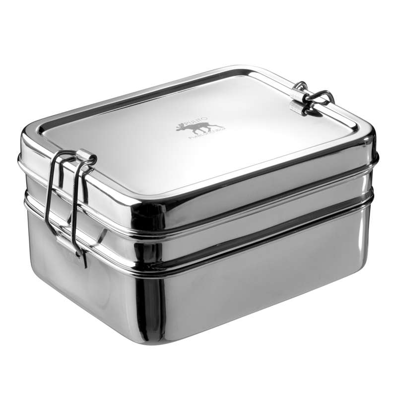 Pulito PureLunchBox Τρόφιμα - Ανοξείδωτο Ατσάλι - 3-σε-1 - Μεσαίο 
