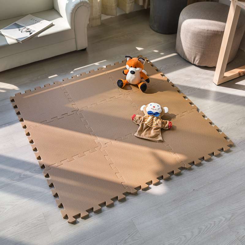 Kid'oh Foam play mat (9 pieces) - Caramel 