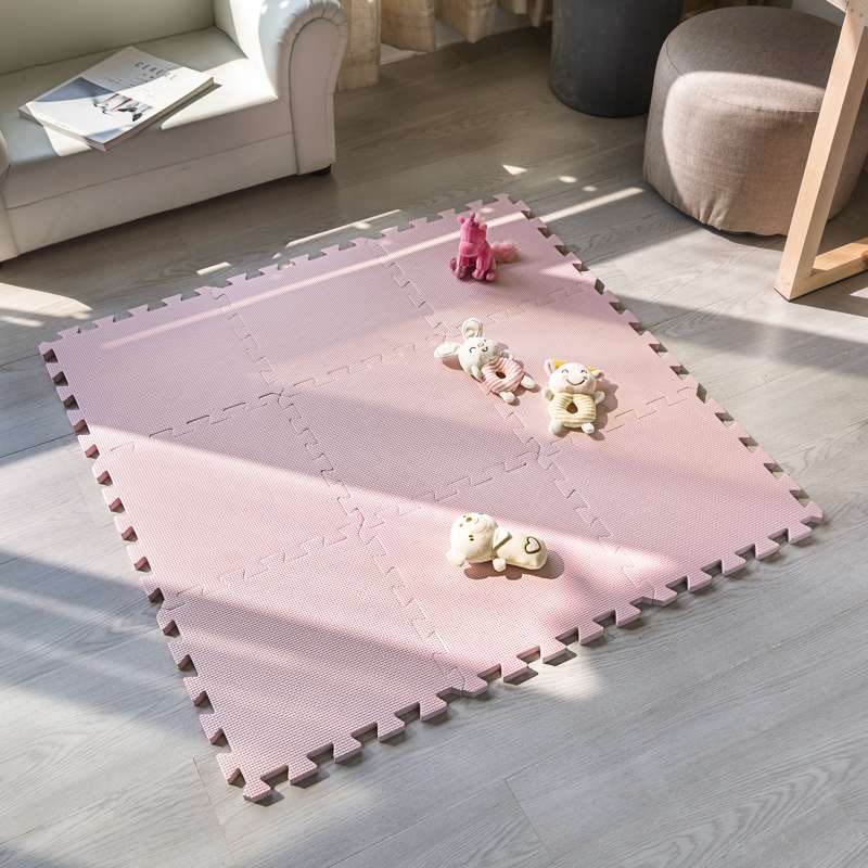 Kid'oh Tapis de jeu en mousse (9 pièces) - Poussière rosa 