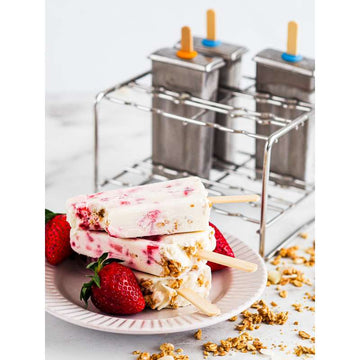 Pulito PopsicleMold Ice Pop Molds - 6 pcs. - in Stand - Rectangular 